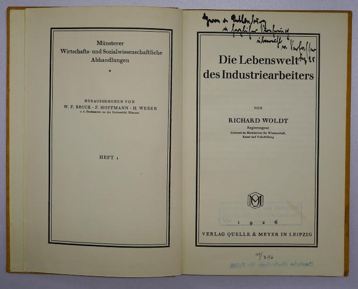 Bb 762 : Die Lebenswelt des Industriearbeiters (1926)