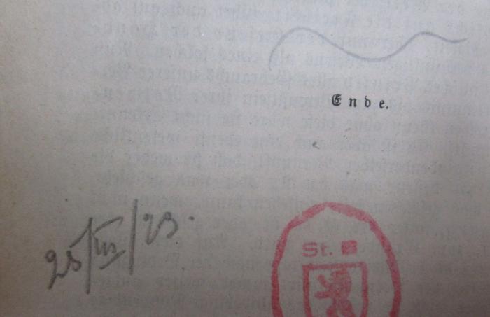 Hl 159 2.Ex.: Prolegomena zu einer jeden künftigen Metaphysik, die als Wissenschaft wird auftreten können (o.J.);- (unbekannt), Von Hand: Datum; '25/III/23.'. 