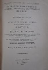 Hk 450 1: De Platone prae-Socraticorum philosophorum existimatore et iudice : disputatio litteratia (1904)