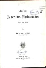 G 3225 : Aus dem Lager des Rheinbundes 1812 und 1813. (1897)