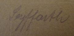 - (Seyffarth, Wanda), Von Hand: Autogramm, Name; 'Seyffarth'. 