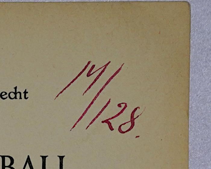 Bb 758 : Vom Wiederaufbau der Internationalen Arbeiterbewegung (1945);-, Von Hand: Nummer, Signatur; '[14]/128'
