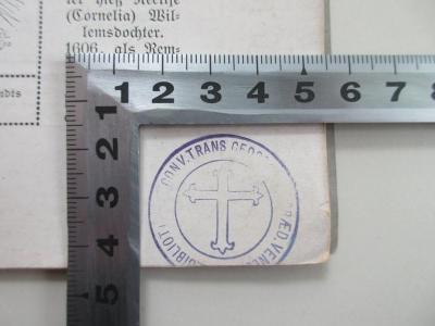 - (Bibliothecae Trans Cederon Ordinis Praedicatorum Verlonae), Stempel: Berufsangabe/Titel/Branche; 'SIG. BIBLIOTHECAE CONV. TRANS CEDRON ORD. PRAED. VERLONAE'.  (Prototyp)