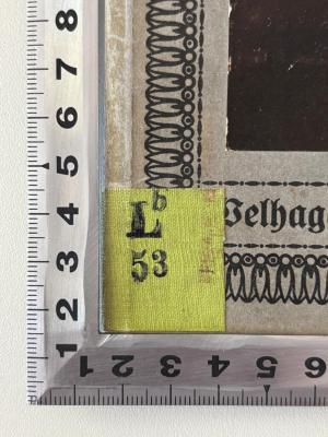 - (Bibliothecae Trans Cederon Ordinis Praedicatorum Verlonae), Etikett: Signatur; 'Lb 53'. 