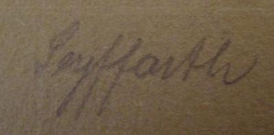  Märkischer Fahrtenspiegel : Gaublatt der Brandenburgischen Wandervögel (1915-16);- (Seyffarth, Wanda), Von Hand: Autogramm, Name; 'Seyffarth'. 