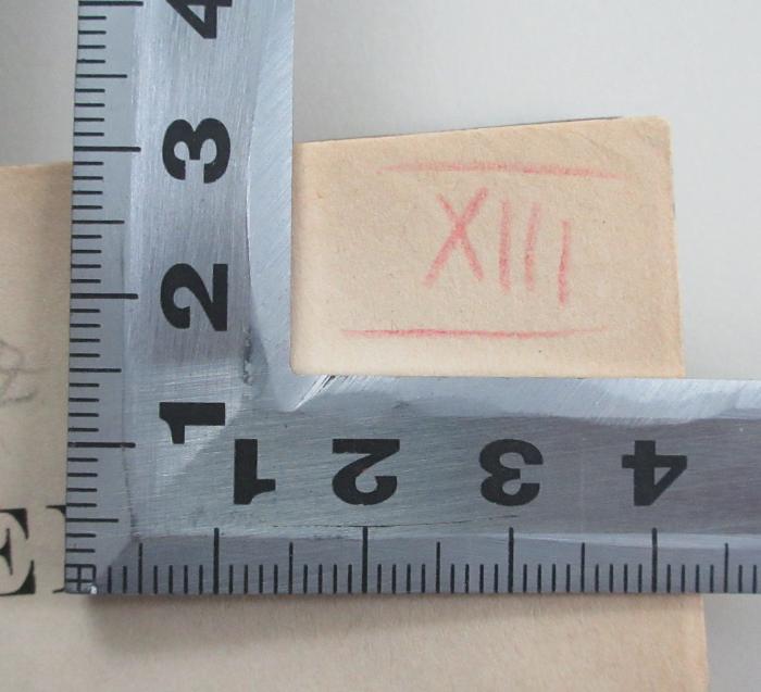 -, Von Hand: Nummer; 'XIII'