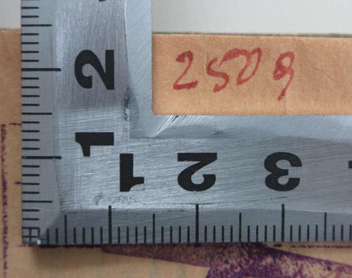 -, Von Hand: Nummer; '2509'