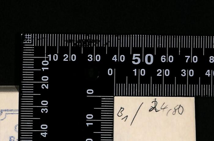 -, Von Hand: Nummer; 'B1/ 24,80'