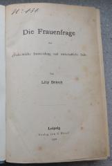 S 560/14 : Die Frauenfrage : ihre geschichtliche Entwicklung und wirtschaftliche Seite. (1901)