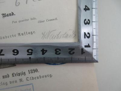 - (Nachstädt, Wilhelm ), Von Hand: Name, Datum; 'W. Nachstädt 1917'. 