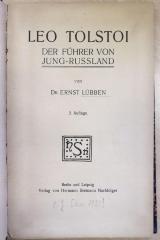 8/666 : Leo Tolstoi : der Führer von Jung-Russland. ([um 1920])