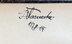- (Klarnecke[?], [?]), Von Hand: Autogramm, Datum; 'Klarnecke[?]. / 15/8.19.'. 