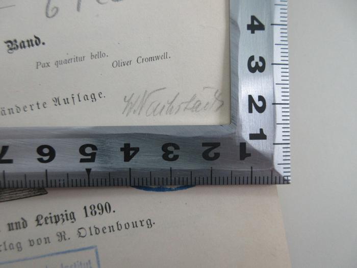 - (Nachstädt, Wilhelm ), Von Hand: Name, Datum; 'W. Nachstädt 1917'. 