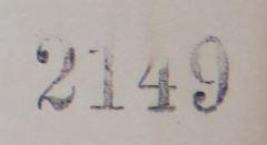 - (NSDAP-Gauarchiv Südhannover-Braunschweig), Stempel: Nummer; '2149'. 