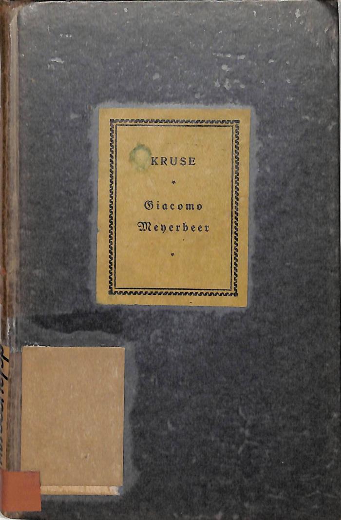 Mus 560 Mey 5/3 : Giacomo Meyerbeer. (1924)
