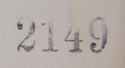 - (NSDAP-Gauarchiv Südhannover-Braunschweig), Stempel: Nummer; '2149'. 