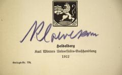 - (Klowesem[?], [?]), Von Hand: Autogramm; 'Klowesem[?]'. 