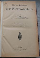 V 3285 : Kurzes Lehrbuch der Elektrotechnik. (1918)