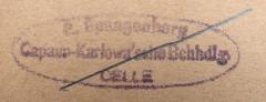 - (Capaun-Karlowa'sche Buchhandlung (E. Spangenberg) (Celle) ), Stempel: Buchhändler; 'E. Spangenberg / Capaun-Karlowa'sche Buchhandlung / Celle'. 