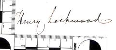 - (Lockwood, Henry), Von Hand: Autogramm; 'Henry Lockwood.'. 