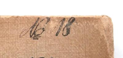 - (Köneke, Dr. med. W.), Von Hand: Nummer; 'No 18'. 