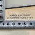 - (Hurwitz, Harold), Stempel: Name, Ortsangabe; 'Harold Hurwitz.
W.-Hartford Conn. U.S.A.'.  (Prototyp)