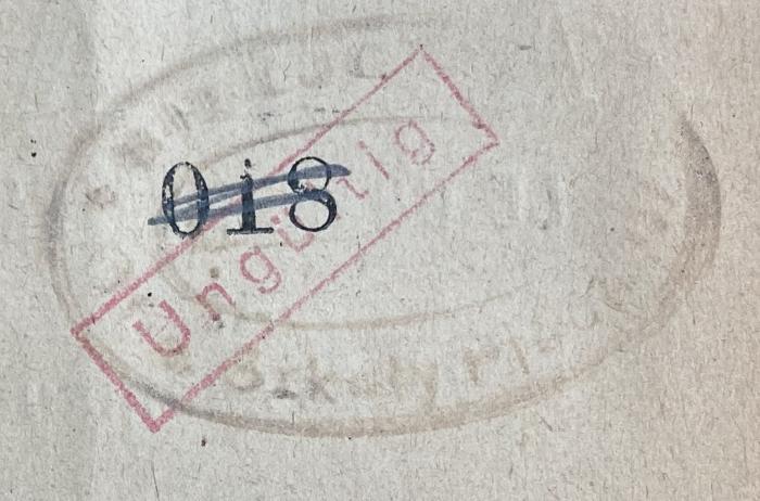 -, Stempel: Name; 'BIBLJOTEKA [?] Szkoły Piechoty'