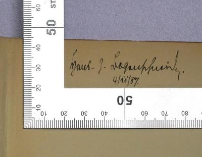 Bb 883 : Die Schwarzhemden in England und Englands wirtschaftlicher Aufstieg (1934);- (Bogenschneider, Hans-Joachim), Von Hand: Autogramm, Name, Datum; 'Hans-J. Bogenschneider. 4/11/37.
'. 