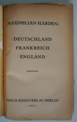18/74/678(1) : Deutschland, Frankreich, England (1923)