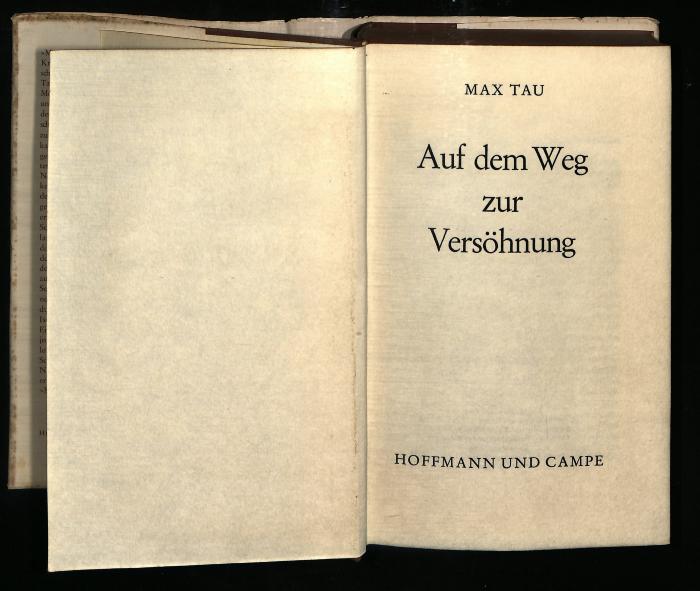 JUD II D 93 409 : Auf dem Weg zur Versöhnung
 (1968)