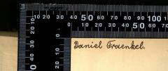 -, Von Hand: Name; 'Daniel Fraenkel'