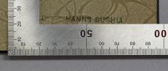 - (Buchli, Hanns), Stempel: Name; 'Dr. jur. Hanns Buchli'. 