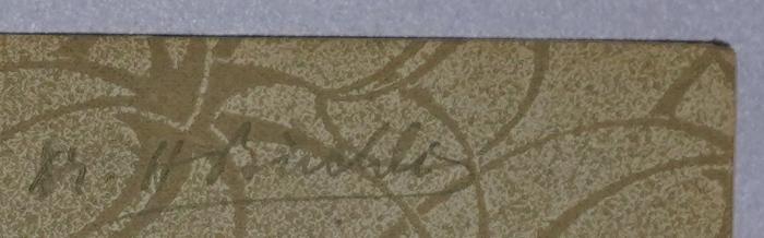 Bb 997&lt;4&gt;a : Die Methode der Soziologie (1908);- (Buchli, Hanns), Von Hand: Name, Autogramm; 'Dr. H Buchli'. 