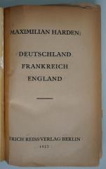 18/74/678(1) : Deutschland, Frankreich, England (1923)