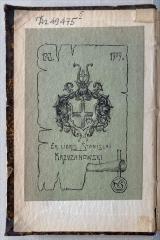 - (Krzyżanowski, Stanislai ), Etikett: Exlibris; 'EX LIBRIS STANISLAI KRZYŻANOWSKI'. 