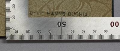 Bb 997&lt;4&gt;a : Die Methode der Soziologie (1908);- (Buchli, Hanns), Stempel: Name; 'Dr. jur. Hanns Buchli'. 