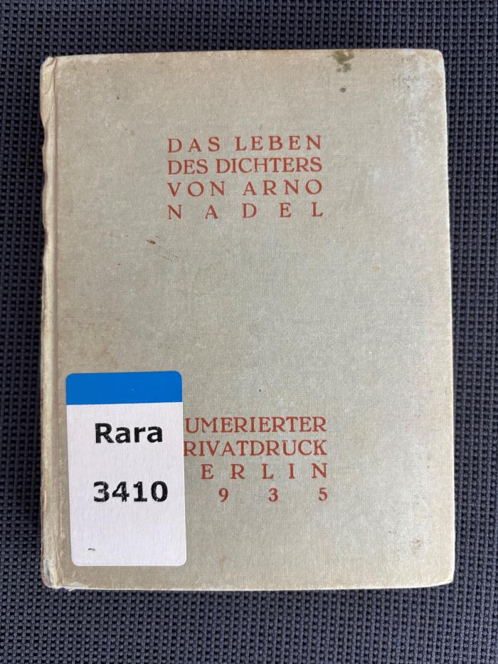Rara 3410 : Das Leben des Dichters  (1935)