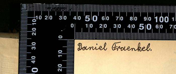 -, Von Hand: Name; 'Daniel Fraenkel'