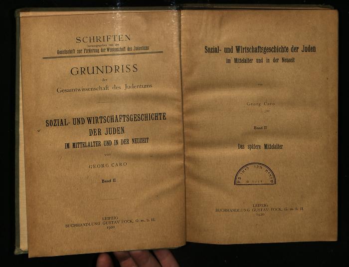 JUD II C 5996 B : Grundriss der Gesamtwissenschaft des Judentums (1920)