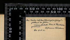 - (Felix A. Theilhaber), Von Hand: Besitzwechsel: Schenkung; 'Dem Meister des künstlerisch-profunden geistlichen Judentums, meinem Freunde Felix A. Theilhaber gewidmet.
Hirschmann München
9. XI. 32.'. 