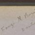 - (Rozeik, Fanzi Mussad), Von Hand: Name; 'Fanzi M. Ruzaik
Dentistrie, Damas.'. 