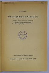 SA 2034&lt;2&gt; : Abendländische Wandlung. Abriß der Ergebnisse moderner Forschung in Physik, Biologie und Psychologie (1945)