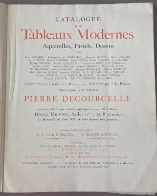 Q 00/2258 : Collection Pierre Decourcelle (1926)
