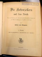 00/282.4 : Die Hohenzollern und das Reich : von der Gründung des Brandenburgisch-Preußischen Staates bis zur Wiederherstellung des Deutschen Kaisertums (1884)