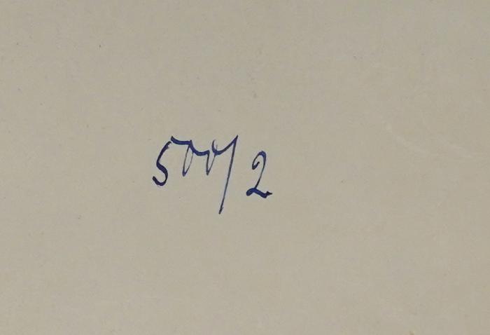SA 2034&lt;2&gt; : Abendländische Wandlung. Abriß der Ergebnisse moderner Forschung in Physik, Biologie und Psychologie (1945);-, Von Hand: Nummer; '500/2'