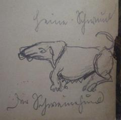 - (Schwund[?], Heine[?]), Von Hand: Name, Abbildung, Notiz; 'Heine Schwund
Der Schweinehund'. 