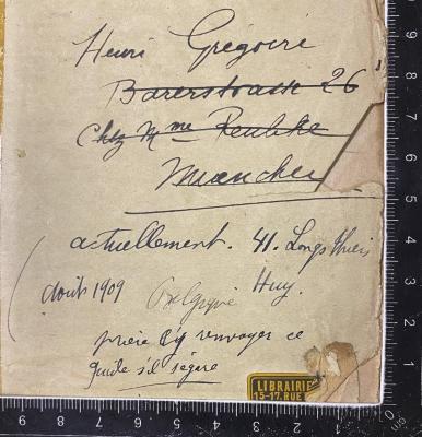 - (Grégoire, Henri), Von Hand: Autogramm, Name, Notiz, ; 'Henri Gregoire [...]'. 