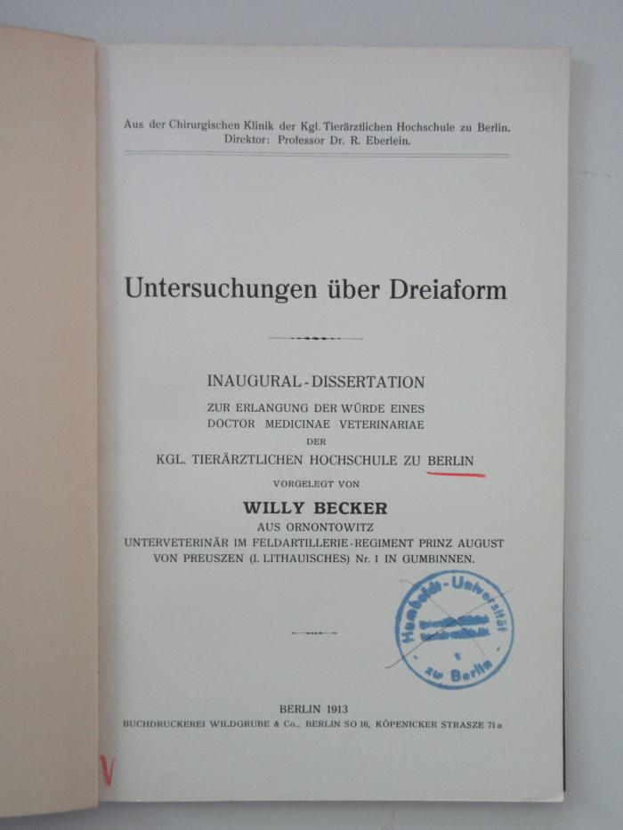  Untersuchungen über Dreiaform (1913)