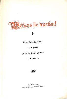 Q 43/17  : Woraus sie tranken! : feuchtfröhliche Verse (1896)