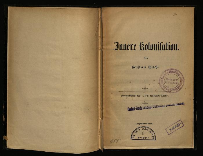 JUD II C 3023 : Innere Kolonisation (1897)